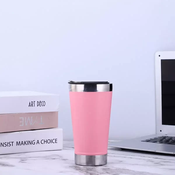 500ml Stainless Steel Thermal Beer Cup with Lid