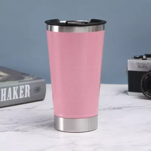 500ml Stainless Steel Thermal Beer Cup with Lid