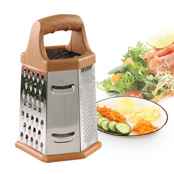 Multifunctional six-sided stainless steel grater vegetable cutter