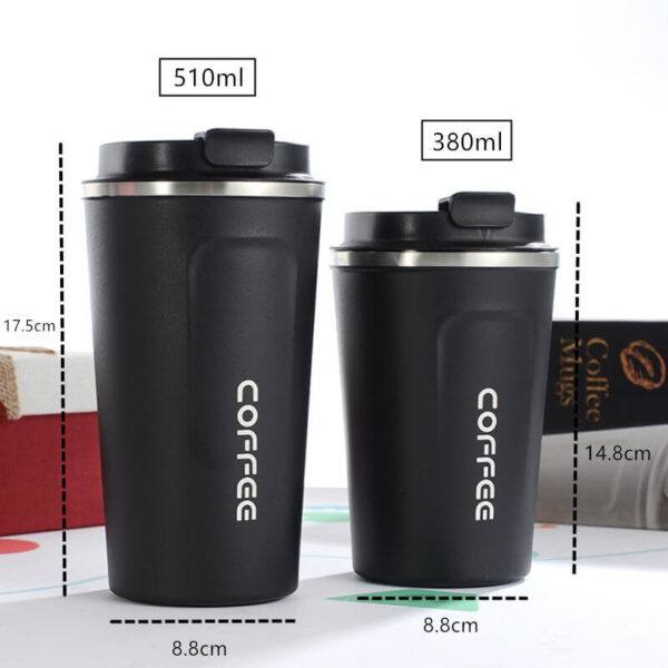 Double Layer 304 Stainless Steel Coffee Cup Travel Thermos 380ml