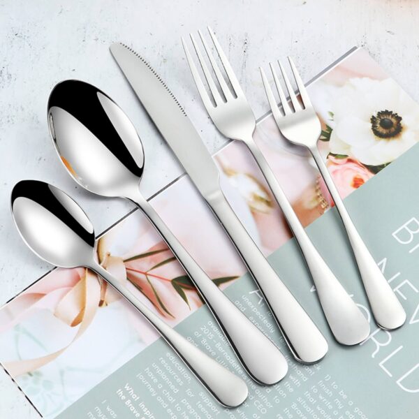 20-in-1 stainless steel cutlery Western steak knife, fork and spoon set