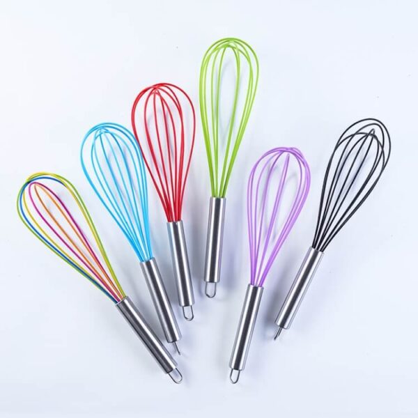 Silicone Whisk for Home Use Egg Beater Kitchen Utensil Milk Frother Baking Tool