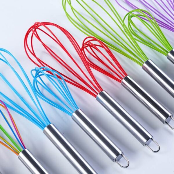 Silicone Whisk for Home Use Egg Beater Kitchen Utensil Milk Frother Baking Tool