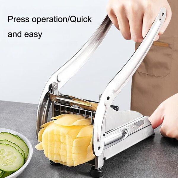 JD-052 Stainless steel fries cutter manual fries cutter multifunctional household fries cutter with suction cup