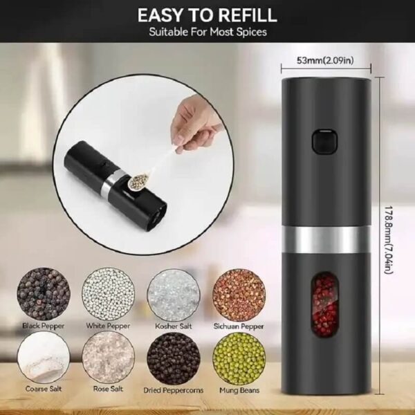 Household Electric Sensor Stainless Steel Pepper Grinder