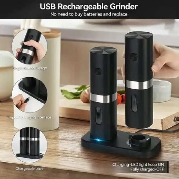 Household Electric Sensor Stainless Steel Pepper Grinder