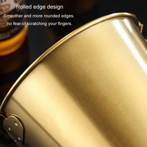 700ml 304 stainless steel portable small ice bucket, bar beer cooling bucket, French fries milk tea snack bucket