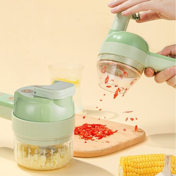 4-in-1 Electric Vegetable Chopper Portable Vegetable Slicer