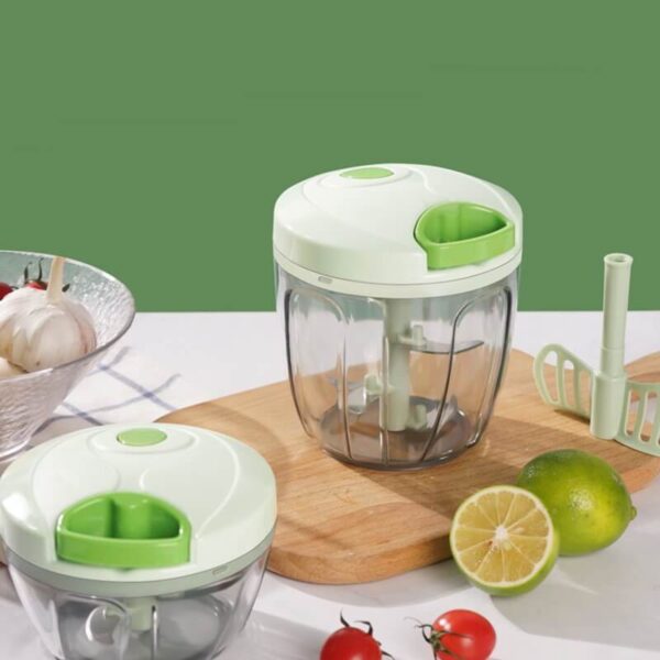 Manual Food Processor Vegetable Chopper Portable Hand Pull String Garlic Mincer