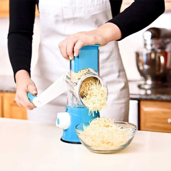 New 3In1 Hand-Cutter Vegetable Stainless Steel Multi-Function Drum Rotary Grater Fruit Potato Onion Slicer Kitchen Tool Food Chopper